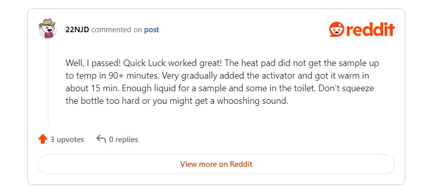 Quick Luck Synthetic Urine Reviews 